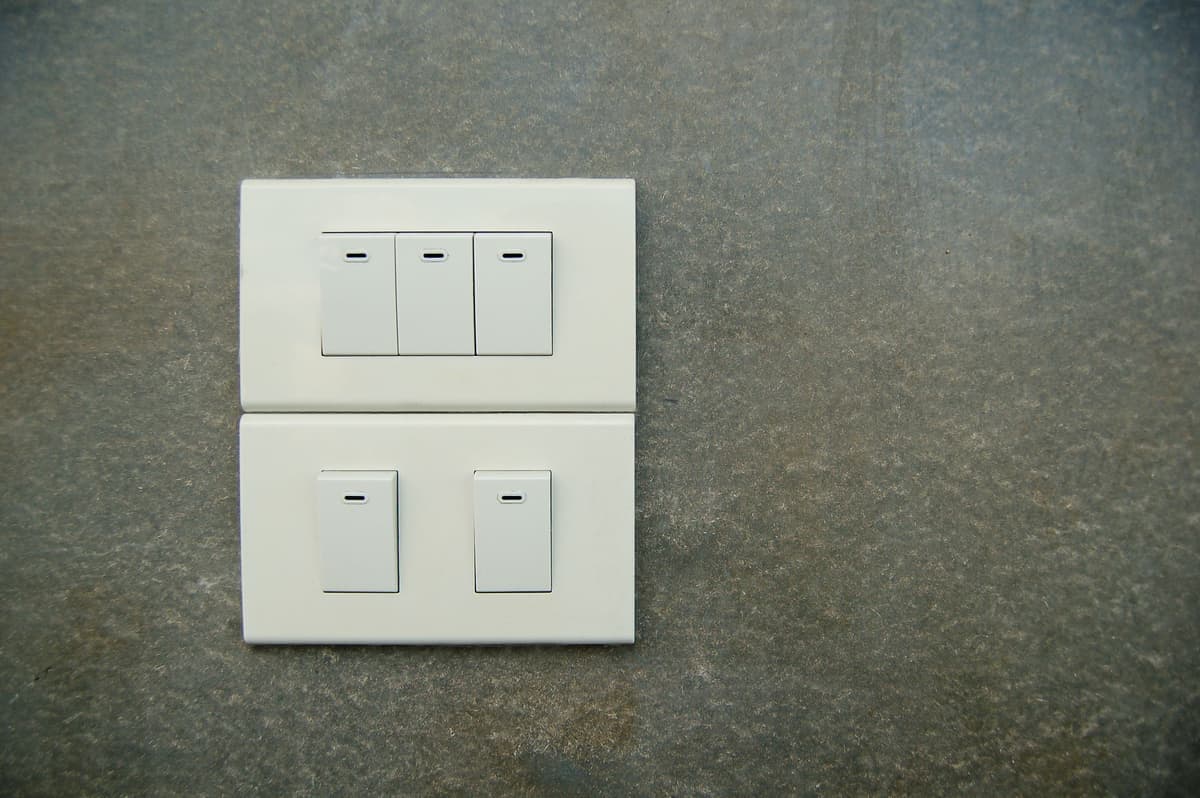 A simple electrical switch panel with physical controls