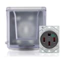 Leviton Weather-Resistant EV Outlet with Clear Cover (EVCVP-50)